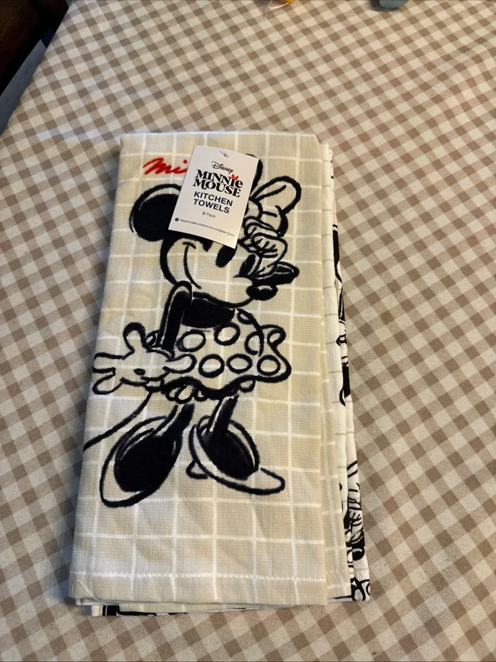 Disney Minnie Mouse Kitchen Towels - Black & White
